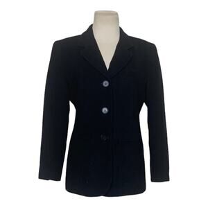 Norton McNaughton black wool 3 buttons blazer size 8P